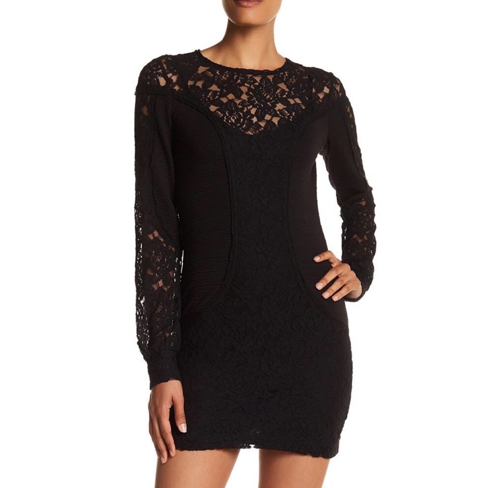 PLENTY BY TRACY REESE Black Lace Mini Dress NWT S